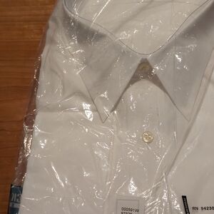Paul Fredrick Crisp White Formal Dress Shirt With French Cuff. 18.5-35 NWT